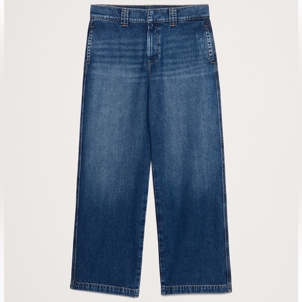 Banana Republic Women's Classic Blue Straight Leg Trouser-Style Jeans